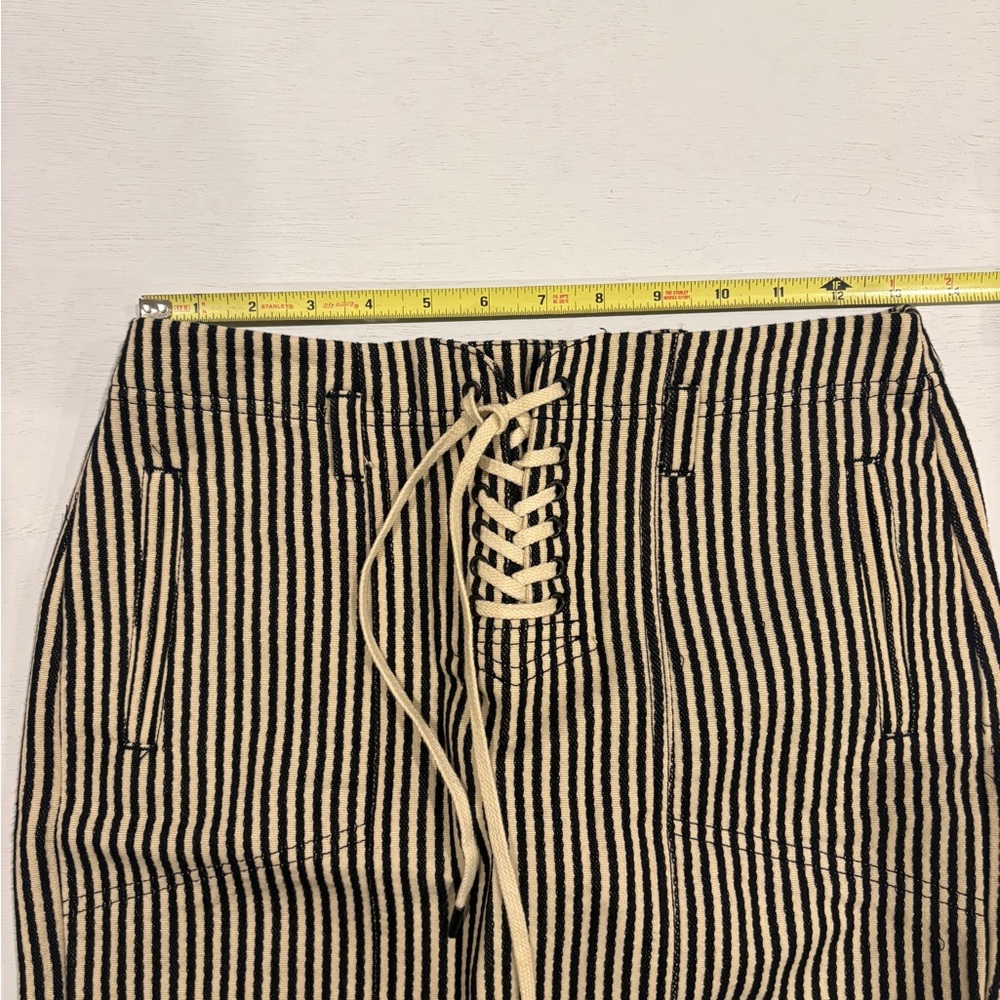 Madewell Black and Tan Striped Pencil Skirt - Picture 5 of 6
